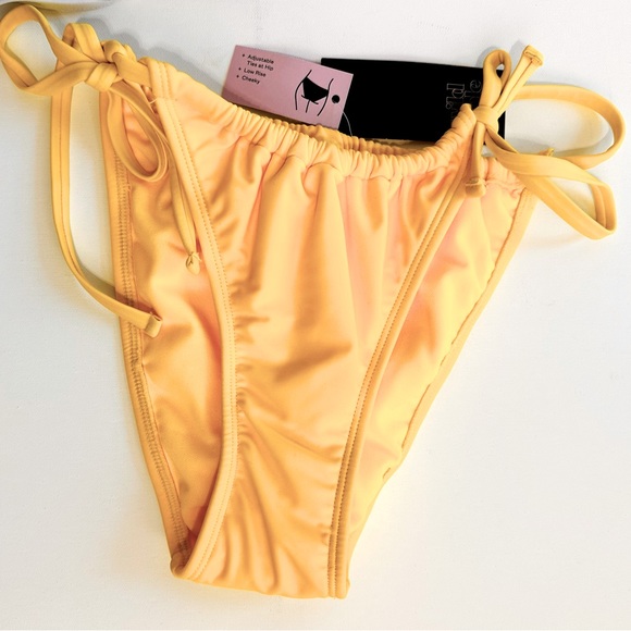 Wild fable Canary Yellow Adjustable String Bikini Bottom XS (0-2) - Picture 3 of 9